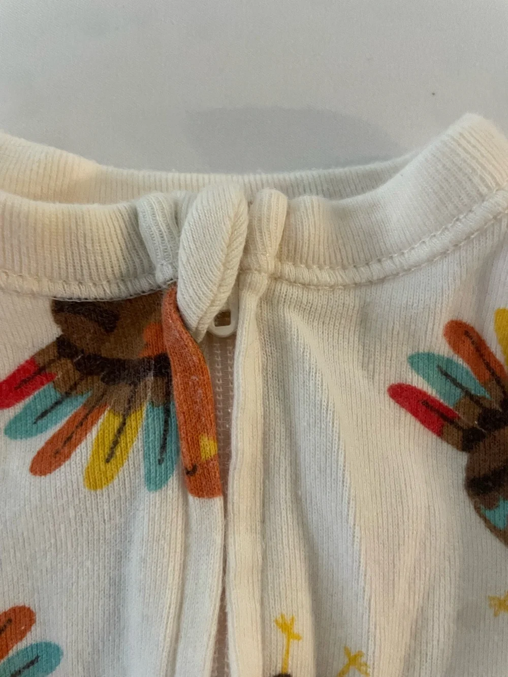 Old Navy Baby Thanksgiving Turkey 2way Zip Footed Mittens Outfit Size 0-3m - Picture 3 of 6